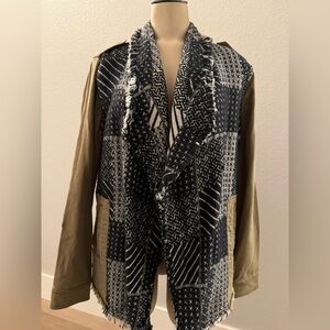 Stylish Tan and Black Women's Trench Coat